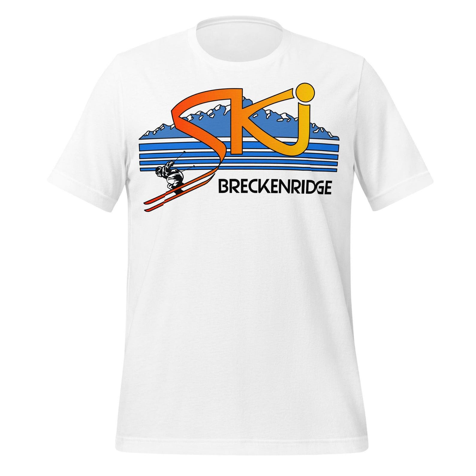 Breckenridge Ski T-Shirt - Retro Colorado Style Cotton Tee XL