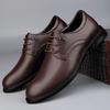 Fashion Classic New Mens Oxford Shoes Genuine Leather Formal Dress Footwear Soft Lace Up Business Shoes Wedding Party Male Derby Shoes