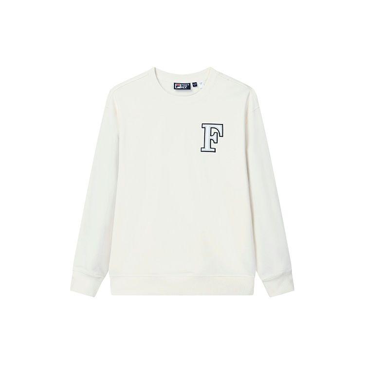 Fila Printed Logo Casual Crew Neck Sweatshirt Men Sweatshirt White F11M219208F-IV