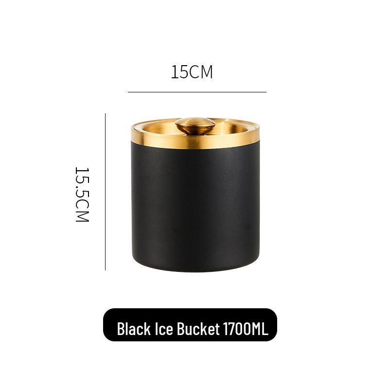 3L Stainless Steel Double-Layer Insulated Ice Bucket & Creative Beer/Wine Barrel Lunch Box