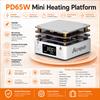61W Digital Heating Platform Type-C 11℃-111℃ Thermostat Hot Plate Dual Display Mode PCB SMD Preheater Electronic Rework Tool