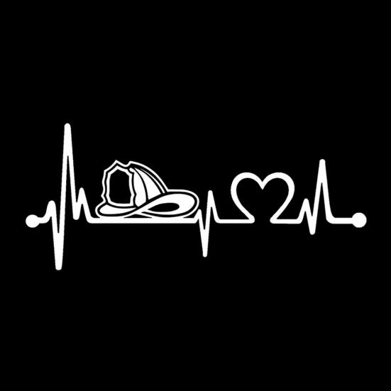 

Пожарный Сердцебиение Lifeline Авто Кузова Бампер Окна Декор Наклейки Наклейки белый