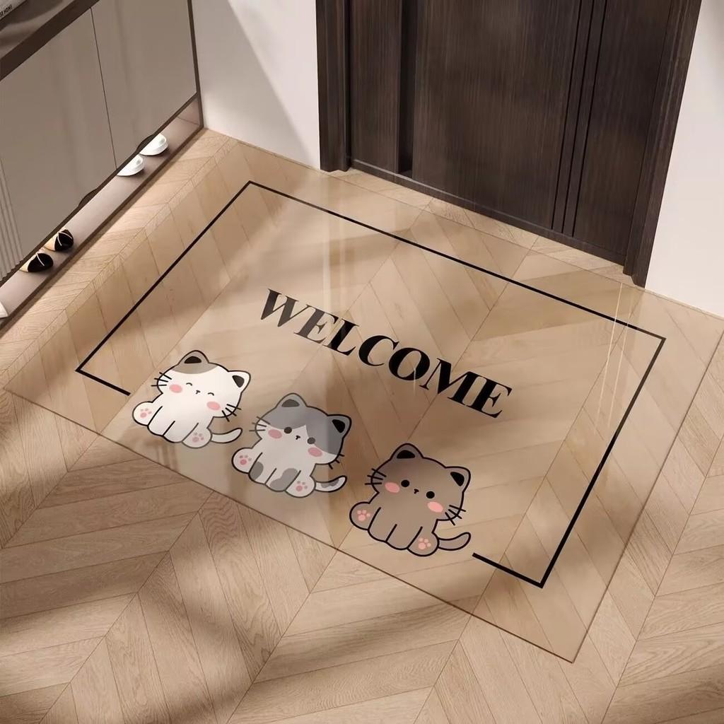 Cartoon Animal Pvc Door Mat With Waterwashable Surface For Home Entrance