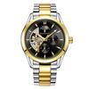 Relógio Mecânico Automático Completo Modun Masculino Novo Tourbillon Sol, Lua e Estrelas Esqueleto Luminoso Seis Ponteiros Três Mostradores