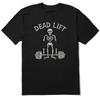 Life is Good. Men's Dead Lift Short Sleeve Crusher Tee, Faded Black