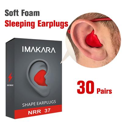 60Pcs Silicone Ear Plugs For Study Sleep Anti Noise Snore Moldable Earplugs