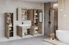 Wall-hung matte bathroom set with washbasin, columns and San Remo mirror