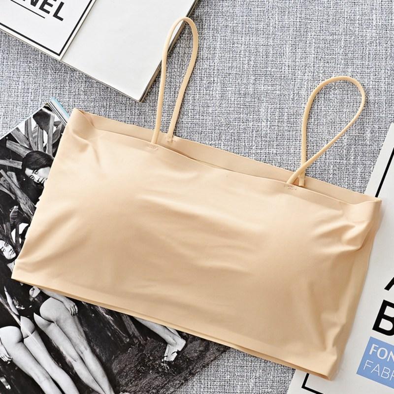 Lady Sling Tube Top Sexy Bra Top Breathable Chest Pad Wearing Underwear Strapless Blouse Tube Top Bandeau Top