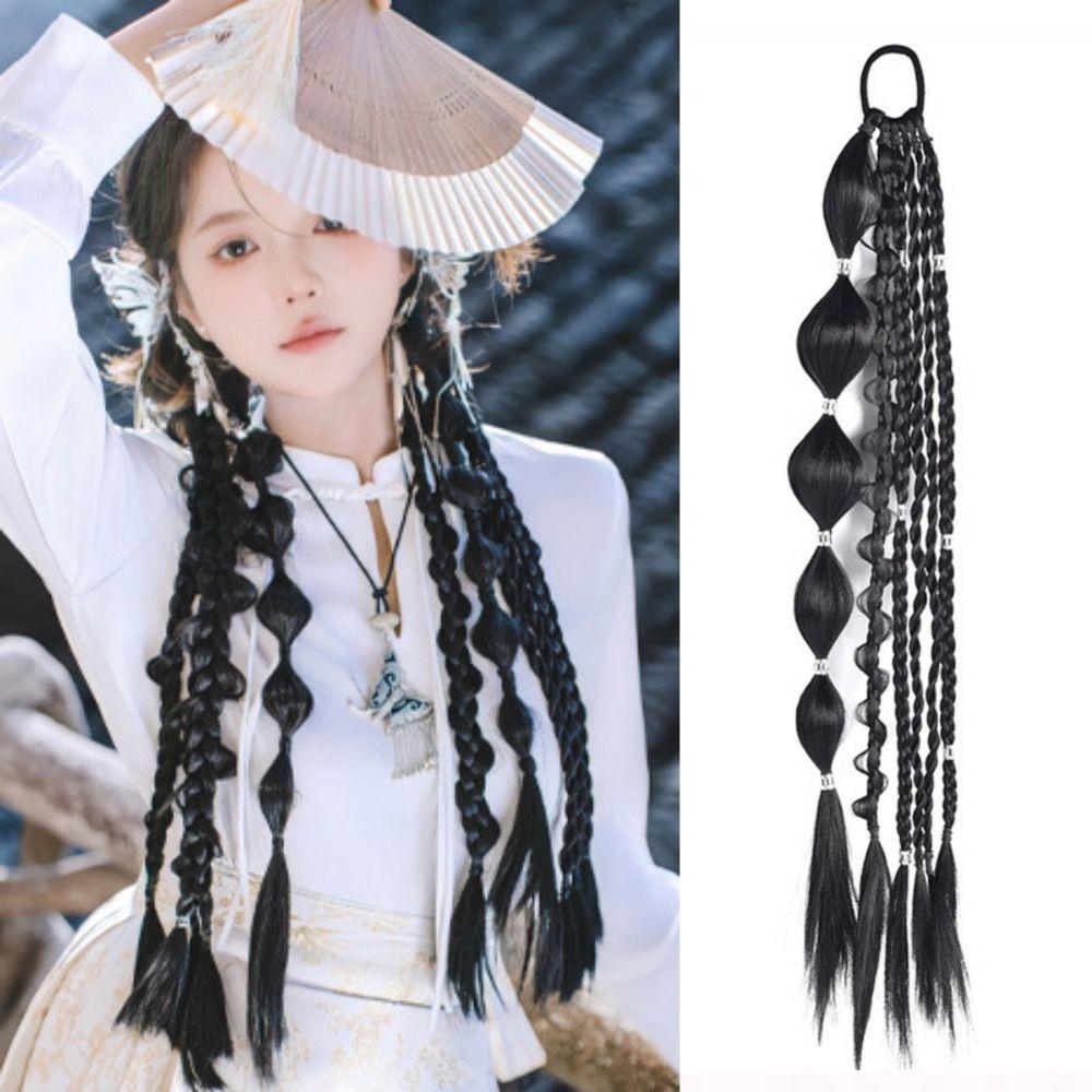Lantern Braid Box Braid Twist Hair New Chinese Style Ponytail Extension  for Women