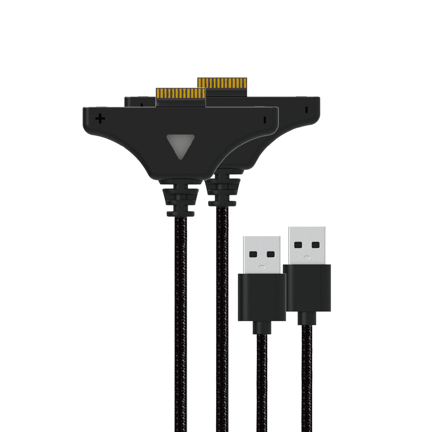 DOBE FOMIS ELECTRONICS 2Pcs Magnetic Charging Cable for Nintendo Switch Joy-Con 3m Dual Controller Charging Cord with LED Indicator