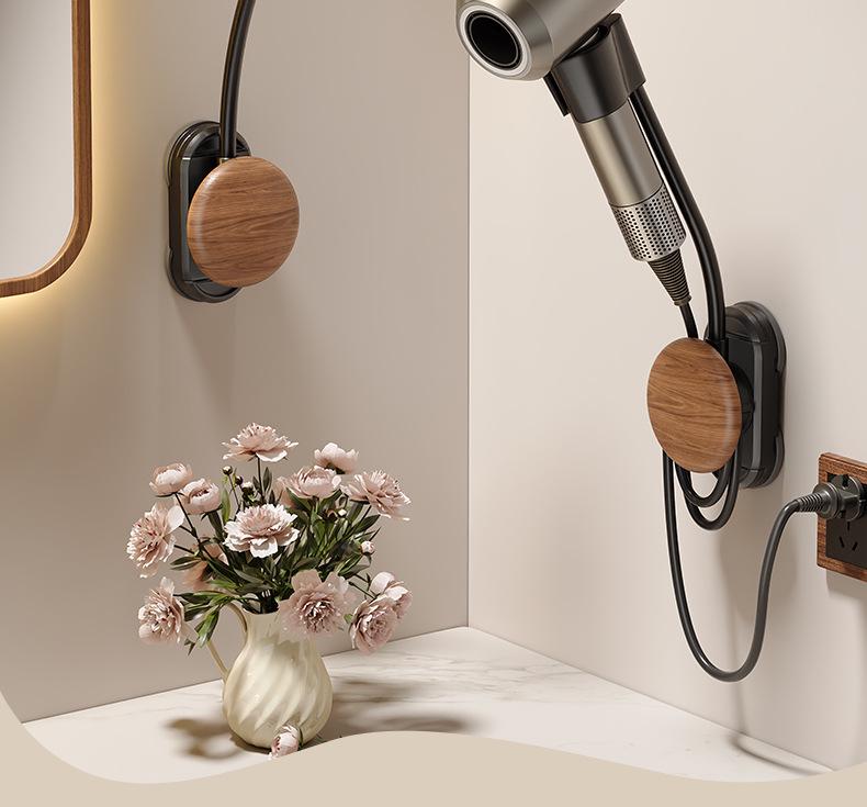 Suction Cup Hair Dryer Wall Mount - No-Drill Holder for Bathroom