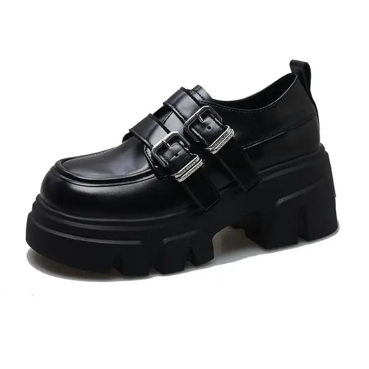 Fashion Flat Black Shoes For Women Oxfords Clogs Platform Autumn White Sneakers Round Toe Loafers With Fur Shallow Mouth Female Footwear