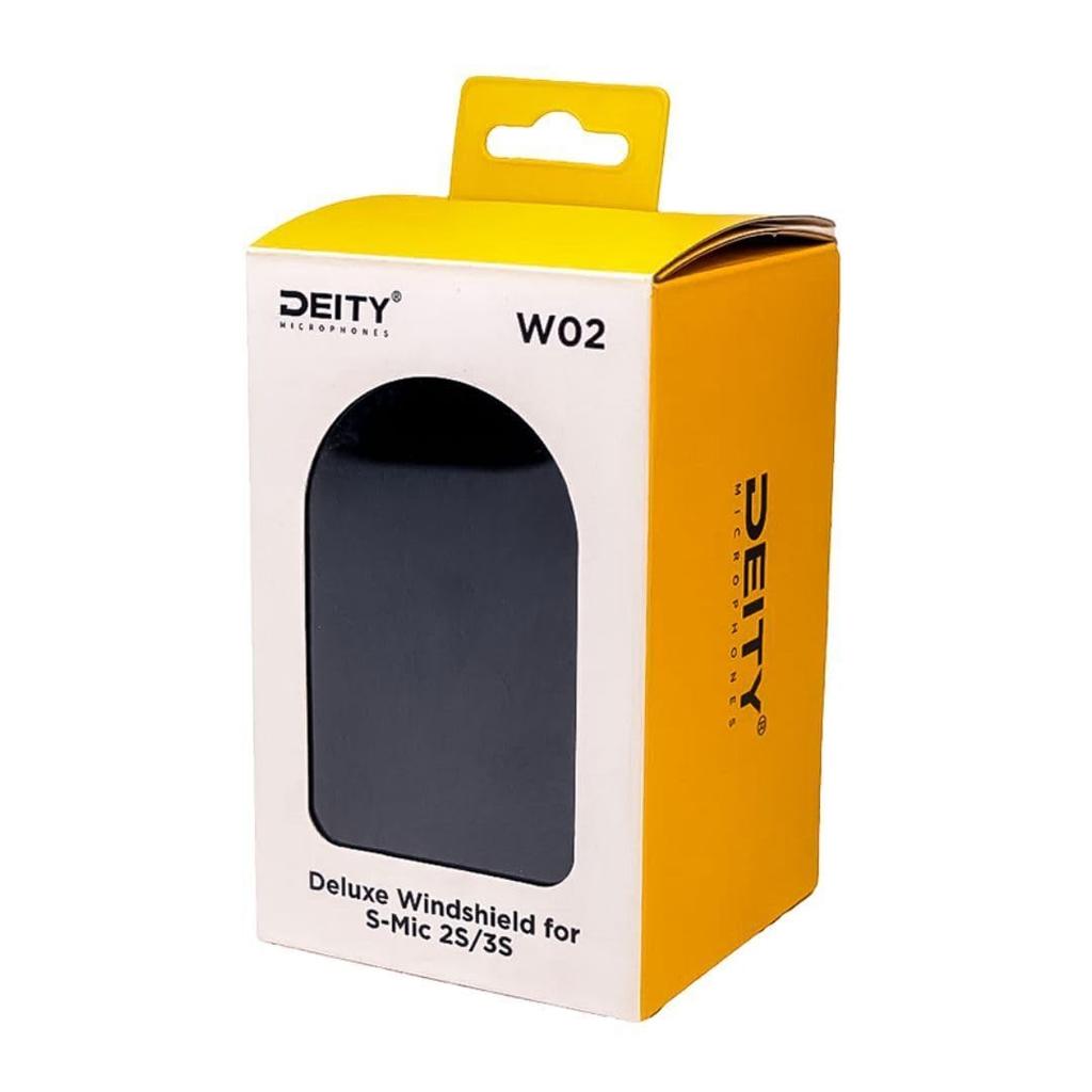 Deity W02 Deluxe Short Hair Windshield for 2S 3S with Internal Rubber Withstands Wind Speeds up to 15 S-Mic Gasket, Km/Hour (Black)