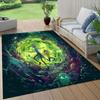 Rick and Morty Flannel Pattern Square Carpet,Area Rug,Carpet Rug for Living Room Bedroom Sofa Playroom Decor,Non-slip Floor Mat