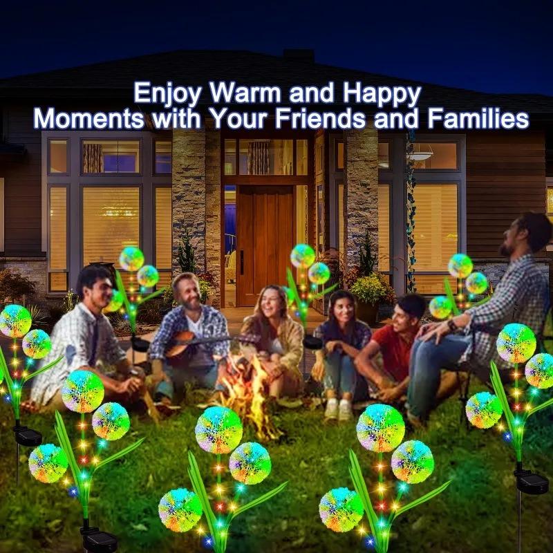 Solar 3-Head Dandelion Light, Outdoor Waterproof Lawn Lamp, Courtyard & Terrace Landscape Atmosphere Decorative Light
