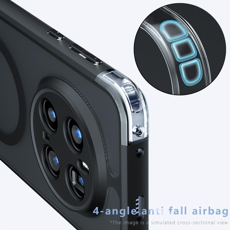 For Honor Magic7 Magic6 90 X50i X9B Pro Case Matte Magsafe Drop-proof Built-in Airbag Corner Non-yellowing Material Soft Cover