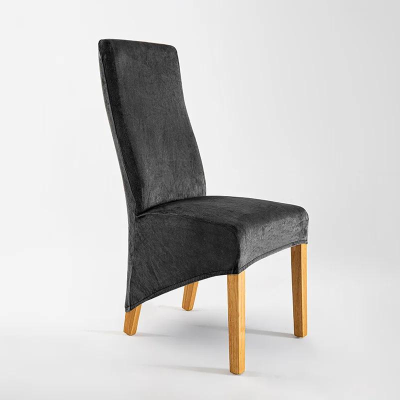 

Съемные моющиеся чехлы для стульев для столовой, кухни, дома, ресторана, большие мягкие чехлы для стульев размера XL из эластичного бархата