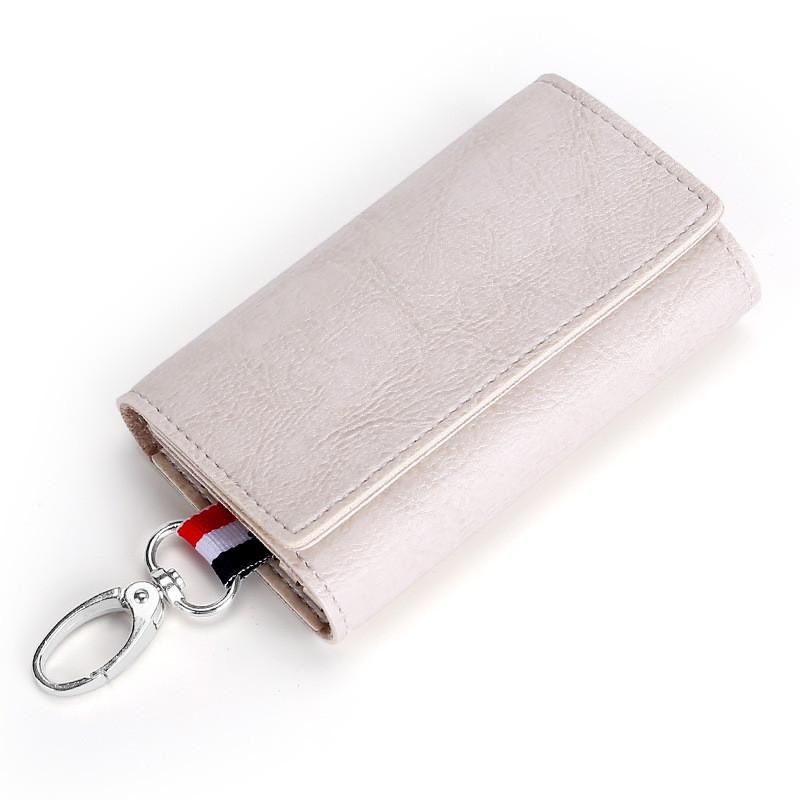 Minimalist Pu Leather Key Case With 3 Fold Design For Daily Use