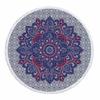 Telo Mare Rotondo Mandala con Frange Microfibra Assorbente Tappetino Copriletto Arazzo Coperta Asciugamano da Piscina da Bagno