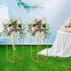 New Shiny Metal Iron Rectangle Square Frame Backdrop Gold Wedding Arch Gold-Plated Geometric Flower Stand Home Decoration Gold