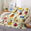 1Pc Cute Cartoon Print Flannel Blanket, High quality Comfortable for All Seasons, Home Decor, Warmth and Comfort, Perfect for Christmas Gifts W49