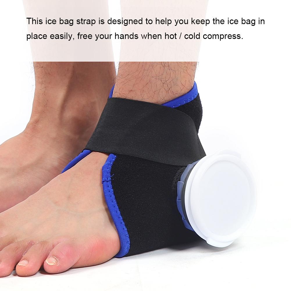 Ice / Hot Compress Cloth Pack Ankle Brace Kit Physiotherapy Blue 6 Inches Ice Bag