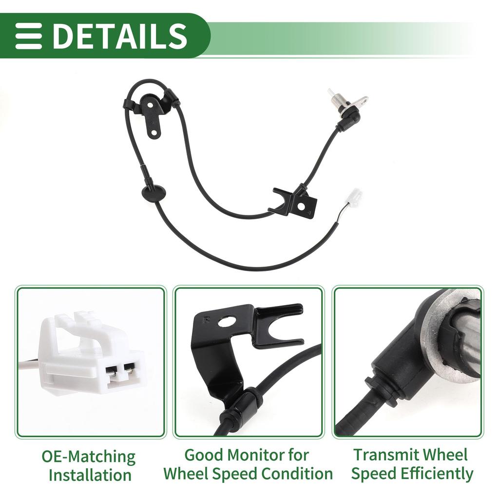 Motoforti Compatible Mazda ABS Wheel Speed Sensor ABS Sensor Anti Lock Brake System Sensor No.C1004371Y Rear Light for Premacy 1999-2003