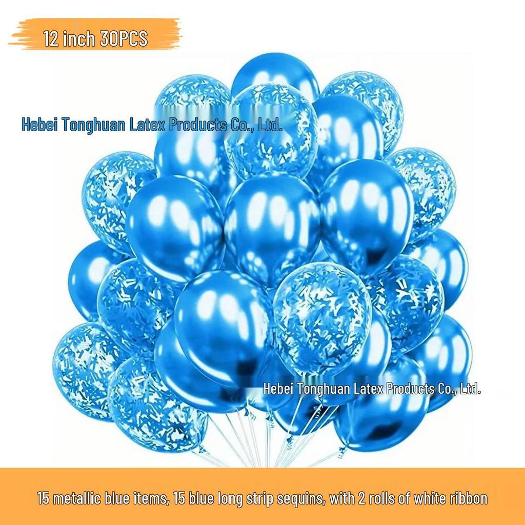 Neues Jahr Matt Glitzer Metallisch Latex Ballon Set für Dekorative Foto Atmosphäre