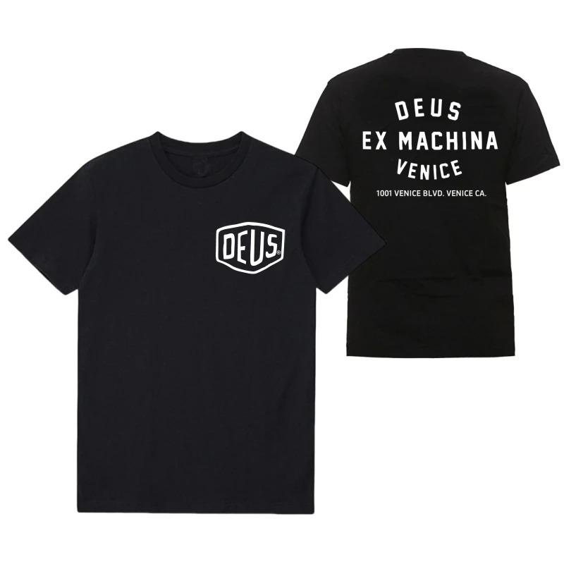Vendita Calda DEUS EX MACHINA T-Shirt con Stampa Grafica Uomo Donna Manica Corta Streetwear Moda Harajuku Estiva Nuova Maglietta Sportiva Scollo a O Cotone Oversize Top