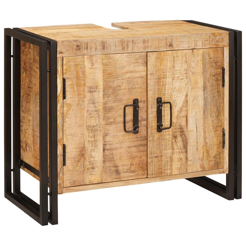 Washbasin Cabinet Brown 71 x 33 x 58 cm Solid Mango Wood
