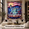 American Patriotic (112) Theme Custom Tapestry Personalized Custom Name Text Wall Hanging Tapestry Home Decor Background Cloth