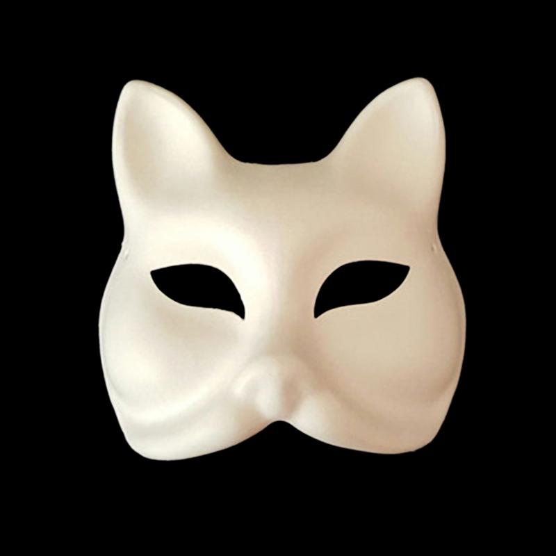 Maska DIY Biała Maska z Pulpy Malowana Ręcznie Maska Pusta Maska Biały Embrion Malowana Ręcznie Maska