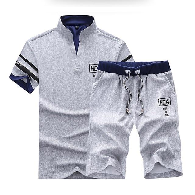 

Летние мужские спортивные костюмы, повседневные спортивные костюмы с буквенным принтом M