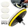 5PCs 3/4/5/6/7 inch car Polish pad circle soft wool waxing buffing pad tool kit auto polishing detailing cleaning goods