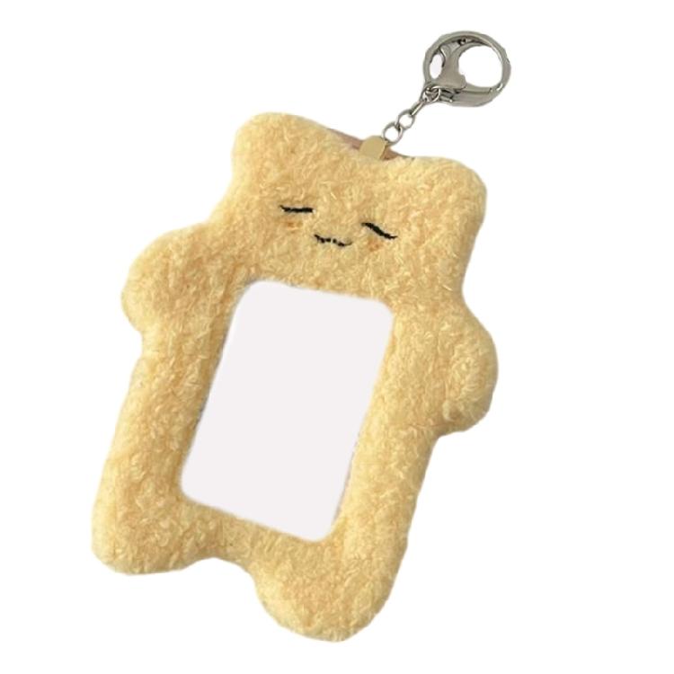 Cartoon Plush Card Holder Card Protector Card Sleeves Keychain Backpacks Decoration for Photocard Business Card Bus Card