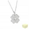 Women's Silver Necklace 925 Pendant Clover Clover For Luck