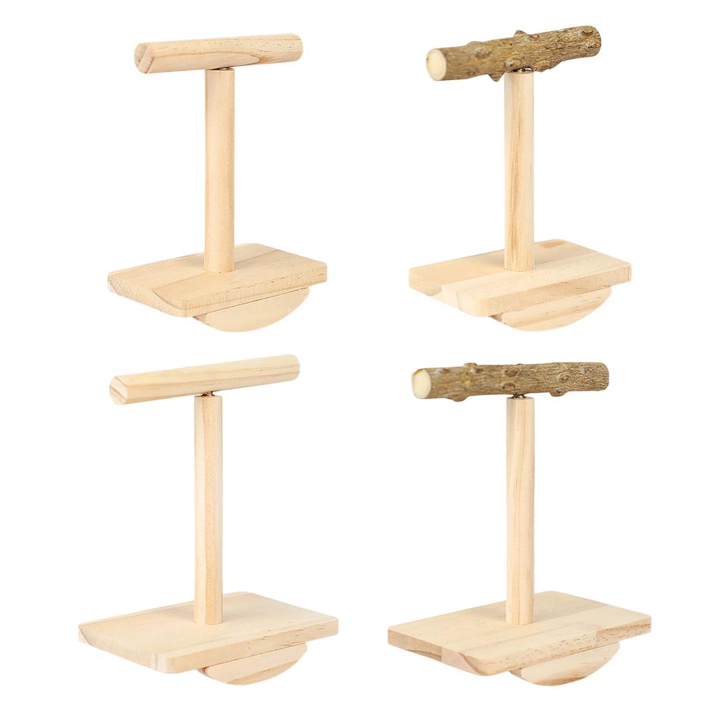 Bird Perches Swing Stand with Easy Installation Tool Wooden Spinnings Perches for Lovebirds and Other Pet Birds