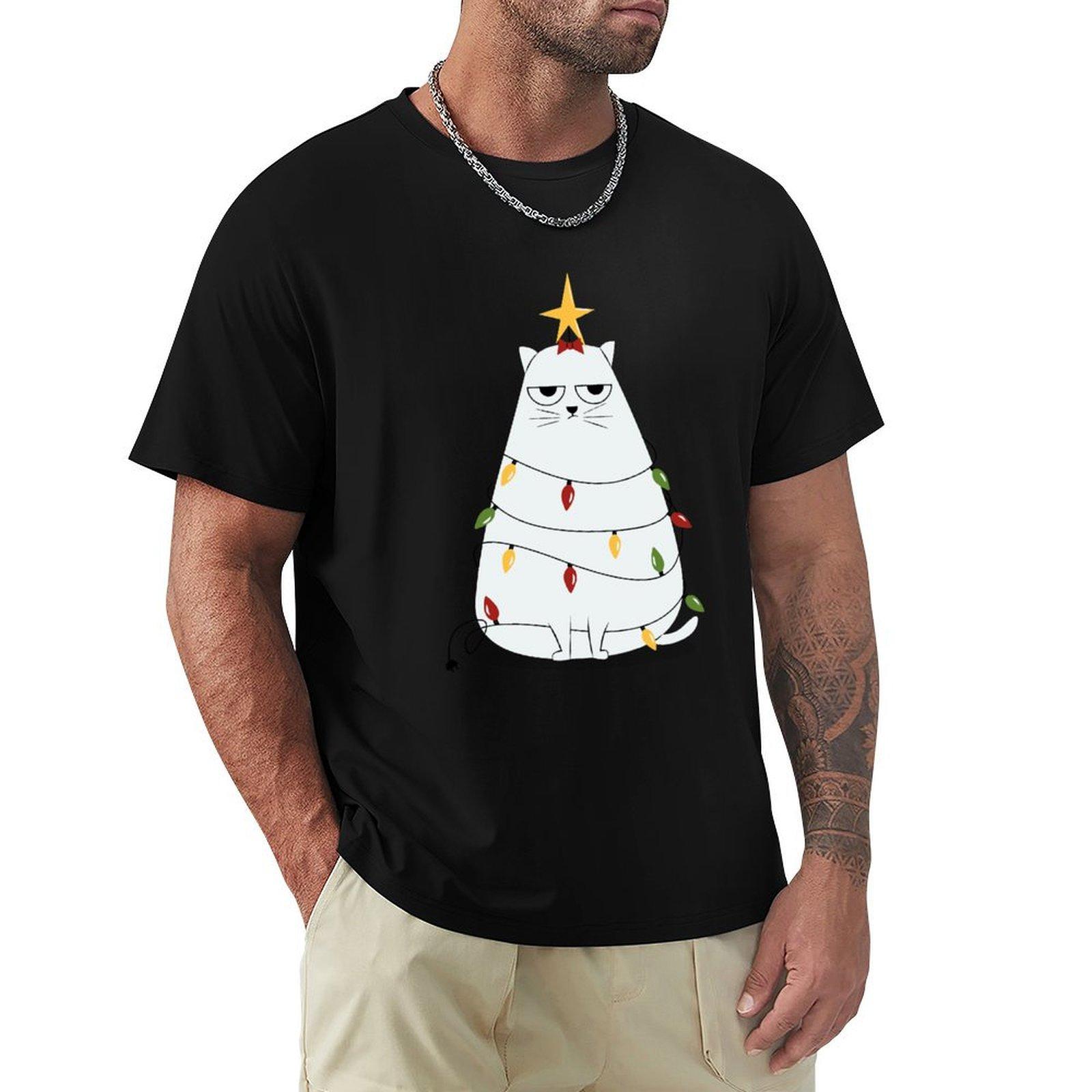 

Grumpy Christmas Cat TShirt graphic t shirt vintage essential t shirt oversizeds fashion shirts mens graphic tshirts hip hop 4XL