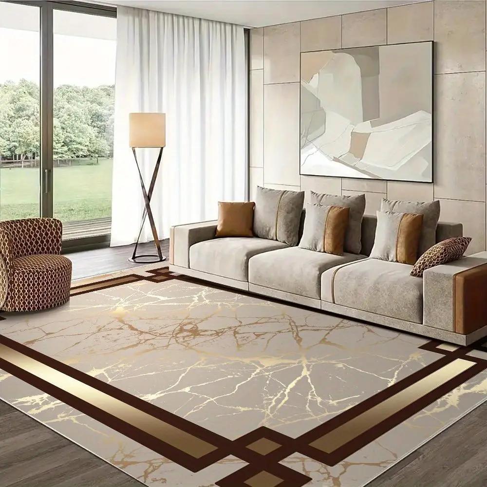 Soft Living Room Rug for els and Homestays Stain-Resistant and Easy-to-Clean Home Decor Non-Slip Bedroom Rug
