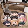1pc Anime Character Round Carpet - Office Chair Mat, Non-Slip Rug for Home Decor, Seasonal Gift, Suitable for Office, Living Room