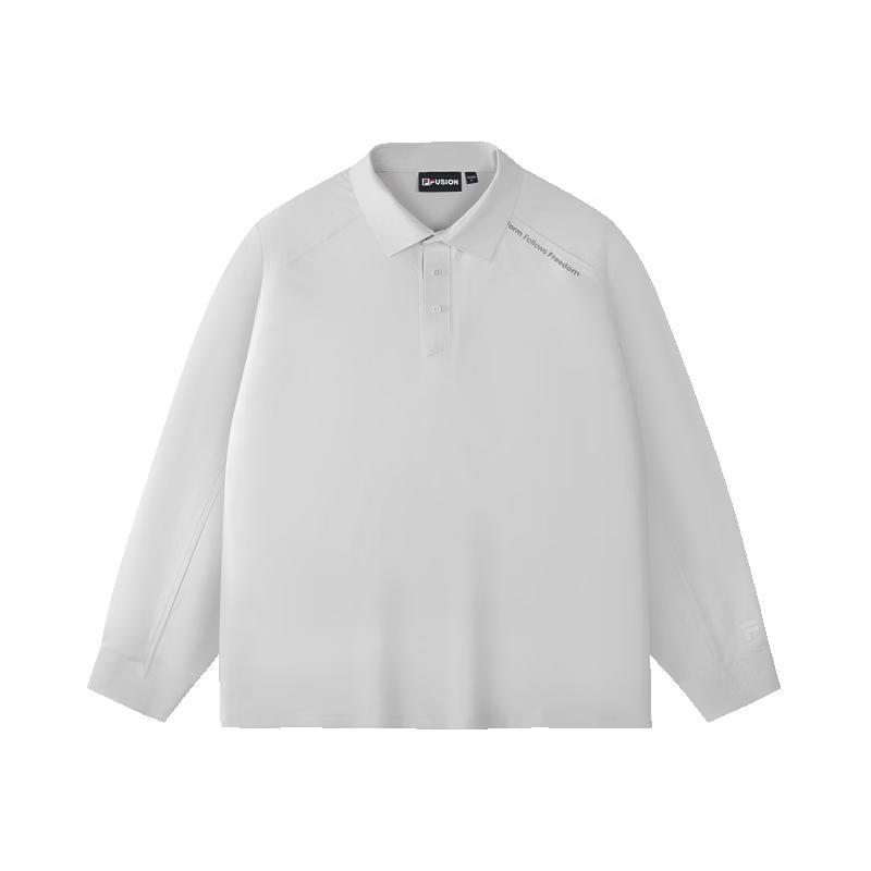 

FILA FUSION Men s Knit Long Sleeve Polo Shirt M