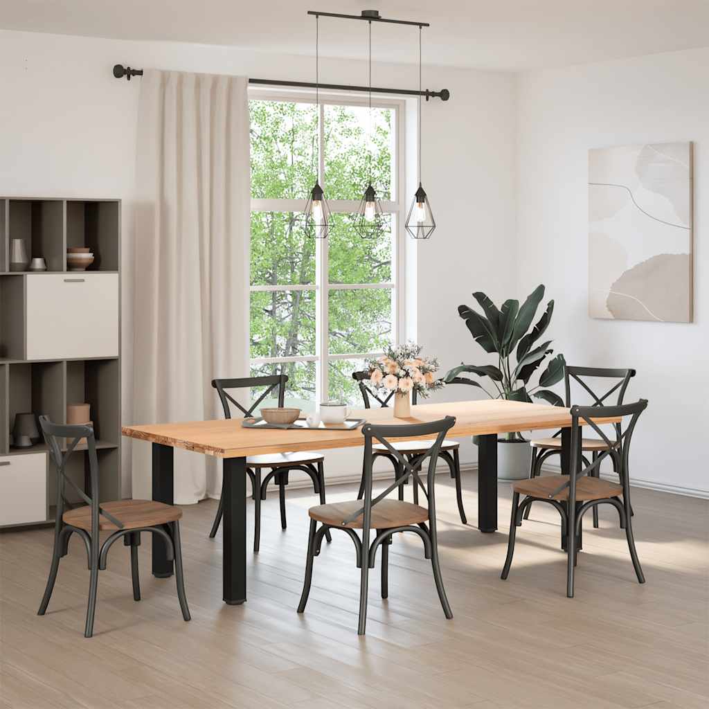Vidaxl Nogi Do Stolika Kawowego, 4 Szt., Czarne, 72-74 Cm, Stal