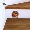 Seasonal Nursery Wall Decorations Mouse Hole Sticker, Christmas Decal, Self Adhesive Holiday Home Atmosphere Cute Mice Sticker for Living Room Bedroom