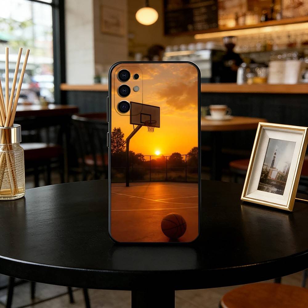 

Sunset Basketball Phone Case For Samsung S25,S24,S21,S22,S23,S30,Ultra,S20,Plus,Fe,Lite,Note,10,Black Cover Samsung S23ULTRA5G