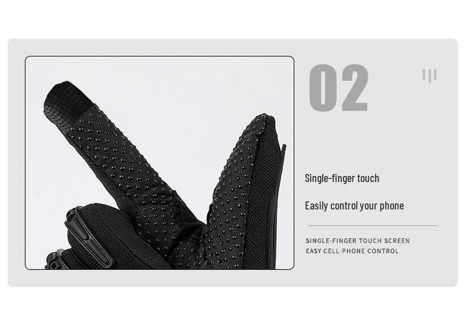 Rider Non-Slip Full-Finger Touchscreen Motorcycle Racing Gloves for Off-road and Electric Vehicle Use