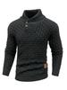 Men’s Knitted Sweater Casual Crew Neck Warm Long Sleeve Comfortable Pullover Textured Ribbed Edge High Quality Top US Size