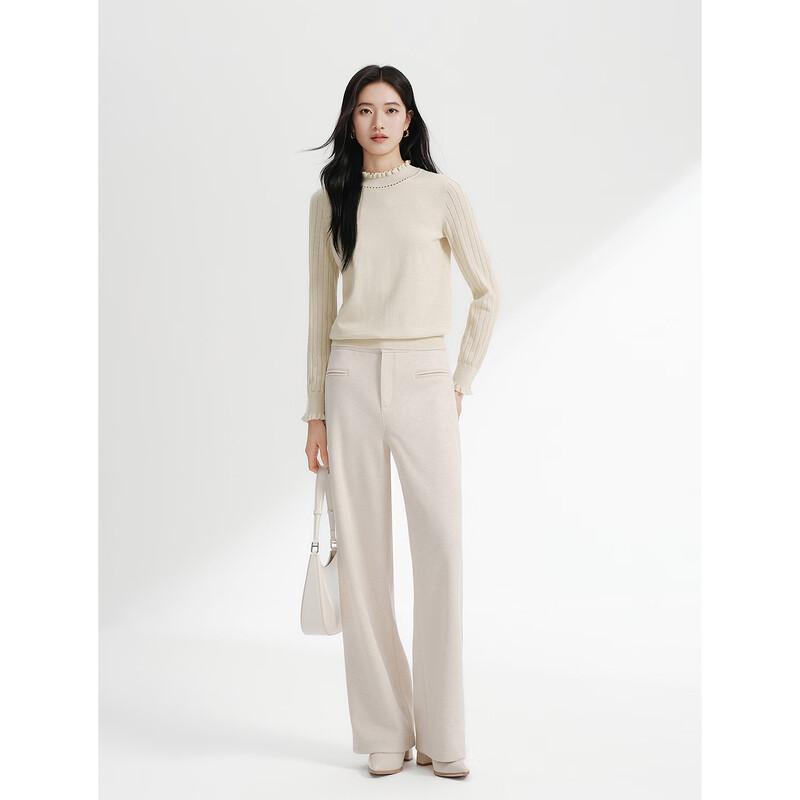 JUZUI Women's Mock Neck Slim Fit Wool Base Layer