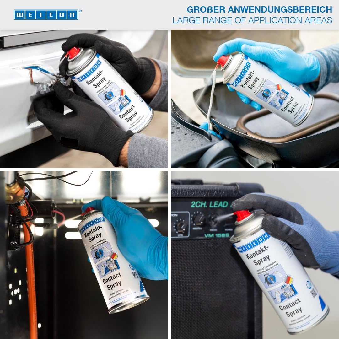 WEICON Спрей для защиты контактов | 13,5 жидких унций | Уход и защита электронных контактов | для чувствительной электроники | прозрачный (Без остатка)