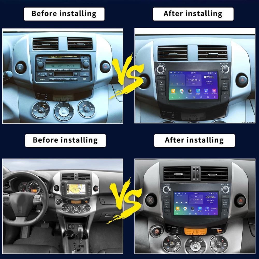 Toyota RAV4 Android Navigation & Reverse Camera with HD CarPlay Support.