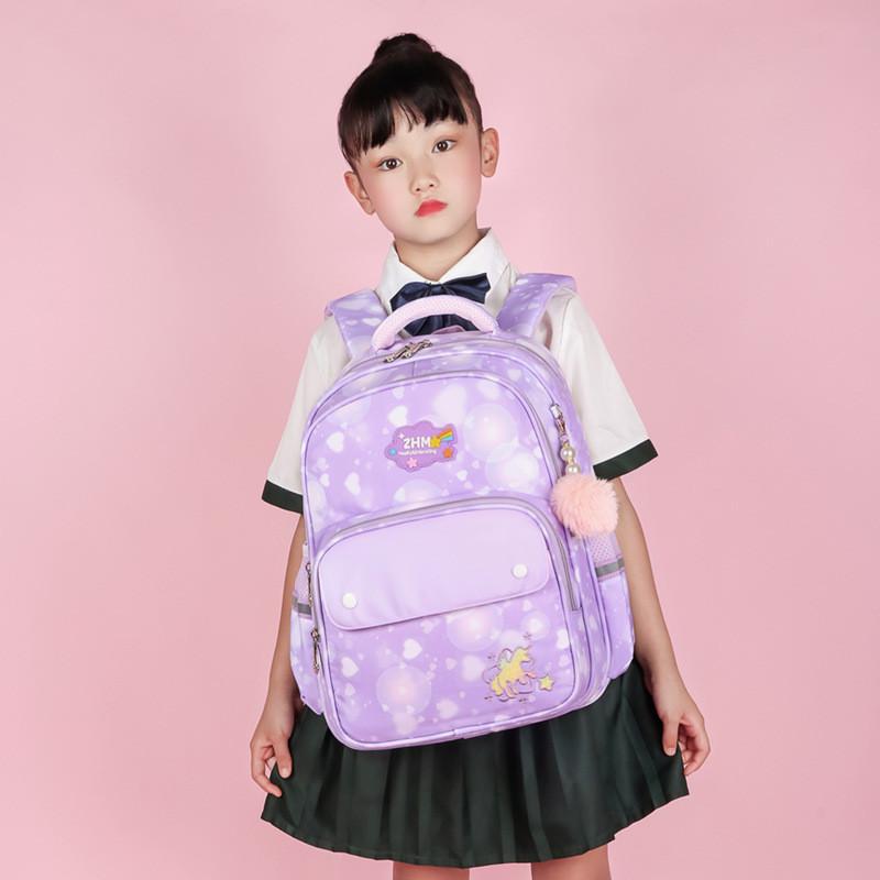 Adorable Oxford Cloth Backpack For Kids With Ergonomic Design And Cute Print